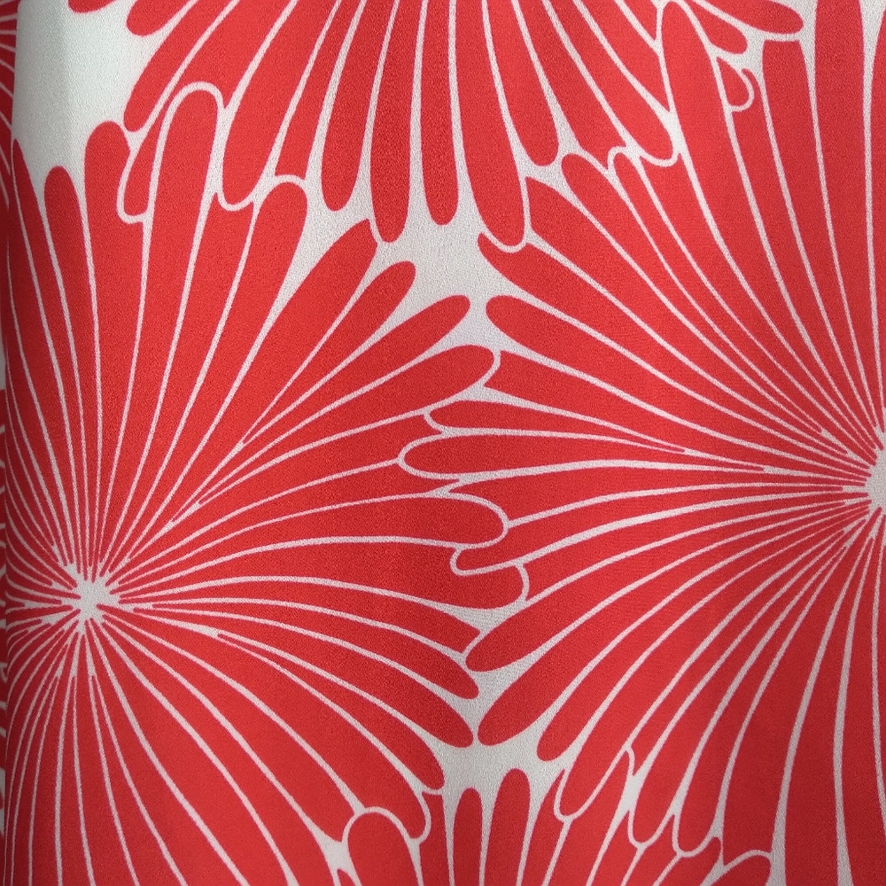 J. Crew Flutter Sleeve Size S Red And White - image 4